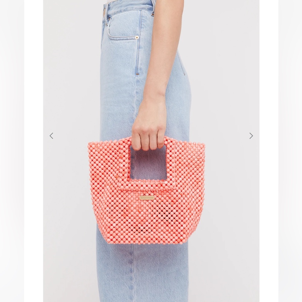 Scanlan Theodore Coral Beaded Bag
